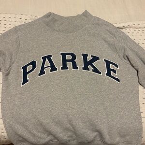 PARKE Gray Mockneck Sweatshirt S/M
